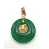 Image 1 : 18K ROLLED GOLD PLATE JADE PENDANT