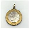 Image 1 : 14K REPVBBLICA ITALIANA COIN PENDANT