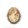 Image 1 : .925 CAMEO BROOCH VINTAGE FILIGREE