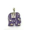 Image 1 : 14K PURPLE ELEPHANT PENDANT