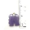 Image 2 : 14K PURPLE ELEPHANT PENDANT