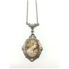 Image 1 : 10K CAMEO NECKLACE WITH CHAIN