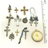 Image 2 : CROSS/ RELIGIOUS LOT OF 12 PIECES