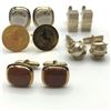 Image 2 : 5 PAIRS OF CUFF LINKS GOLD TONE STUNNING
