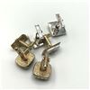 Image 3 : 3 PAIRS OF CUFF LINKS SILVER TONE FANCY!