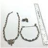 Image 1 : NECKLACE, BRACELET, EARRINGS SET