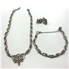 Image 2 : NECKLACE, BRACELET, EARRINGS SET