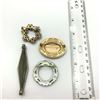 Image 2 : 4 VINTAGE BROOCHES W COLOR