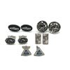 Image 1 : 5 PAIRS OF SILVER TONE CUFF LINKS