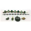 Image 1 : LARGE LOT OF GREEN STONE JEWELRY
