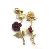 Image 2 : 4 ROSE SHAPED BROOCHES