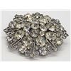 Image 2 : VINTAGE SILVER TONED CIRCULAR RHINESTONE