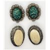Image 1 : 2-PAIRS OF SILVER CLIP ON EARRINGS