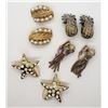 Image 1 : 4-PAIRS OF VINTAGE GOLD TONED CLIP ON EARRINGS