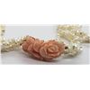 Image 3 : VINTAGE WHITE BEADED LAYERED NECKLACE WITH