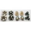 Image 2 : 5-PAIRS OF VINTAGE CLIP ON/TWIST BACK EARRINGS