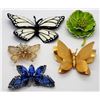 Image 2 : VINTAGE BUTTERFLY BROOCH LOT: (4)BUTTERFLIES