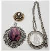 Image 2 : VINTAGE JEWELRY LOT! (1)GOLD TONED CAMEO