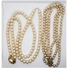 Image 1 : 2-VINTAGE PEARL-LIKE LAYERED NECKLACES