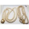 Image 2 : 2-VINTAGE PEARL-LIKE LAYERED NECKLACES