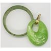 Image 2 : VINTAGE MINT GREEN JEWLERY LOT: (1)BAKELITE