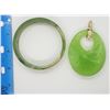 Image 3 : VINTAGE MINT GREEN JEWLERY LOT: (1)BAKELITE