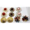 Image 2 : 6-PAIRS OF LARGE CIRCULAR CLIP ON EARRINGS