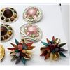 Image 3 : 6-PAIRS OF LARGE CIRCULAR CLIP ON EARRINGS