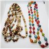 Image 2 : 2-MULTI COLORED BEADED LONG NECKLACES