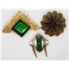 Image 1 : 3-GOLD TONED VINTAGE BROOCHES