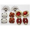 Image 2 : 5-PAIRS OF VINTAGE RED & WHITE CLIP ON EARRINGS