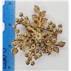 Image 3 : GORGEOUS VINTAGE GOLD TONED FLOWER BROOCH