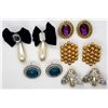 Image 1 : 5-PAIRS OF PIERCED EARRINGS-RHINESTONES-
