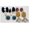 Image 2 : 5-PAIRS OF PIERCED EARRINGS-RHINESTONES-