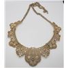 Image 2 : MODERN STYLE GOLD TONED BIB PANEL NECKLACE