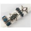 Image 1 : 4-STERLING RINGS w/NATURAL STONES