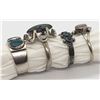 Image 2 : 4-STERLING RINGS w/NATURAL STONES