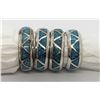Image 1 : 4-MATCHING STERLING/TURQUOISE BANDS