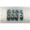 Image 2 : 4-MATCHING STERLING/TURQUOISE BANDS