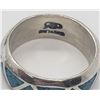 Image 3 : 4-MATCHING STERLING/TURQUOISE BANDS