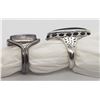 Image 2 : 2-STERLING RINGS (1) OBLONG BLACK ONYX