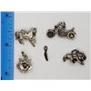 Image 3 : 5-CHARMS .925 STERLING: MOTORCYCLE,