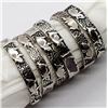 Image 1 : 6-MATCHING STERLING RINGS PIG DESIGN