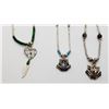 Image 2 : 3-LIQUID SILVER NECKLACES (2) FROG PENDANTS