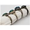 Image 2 : 4-STERLING TURQUOISE RINGS