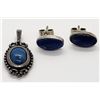 Image 1 : 925 EARRINGS / PENDANT NATURAL BLUE