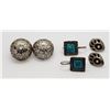 Image 1 : 3 STERLING PIERCED EARRINGS: BEAR CLAW