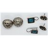 Image 2 : 3 STERLING PIERCED EARRINGS: BEAR CLAW