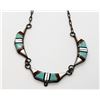Image 2 : ZUNI STERLING NECKLACE w/INLAY TURQUOISE