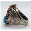 Image 2 : NAVAJO MENS RING SIZE 11 STERLING